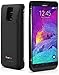 PowerBear Samsung Galaxy Note 4 Extended Rechargeable Battery Case with 4200mAh Capacity (Up to 125% Extra Battery) - Black [24 Month Warranty & Screen Protector Included]