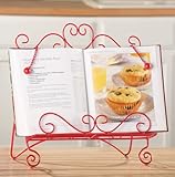 Red Metal Kitchen Cookbook Holder