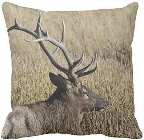 Bull Elk Crossing Madison River Yellowstone 3 Throw Pillow Case