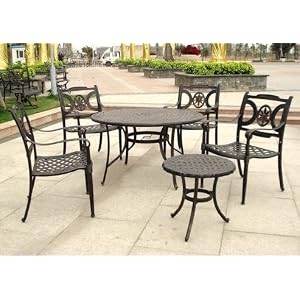 Cast Aluminum Patio Armchair Set by 