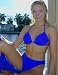 Royal Blue Swimsuit- Strappy Underwire Bra Moderate Bikini Bottom