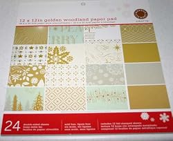 Martha Stewart Crafts 12 x 12in Golden Woodland Paper Pad 24 Sheets