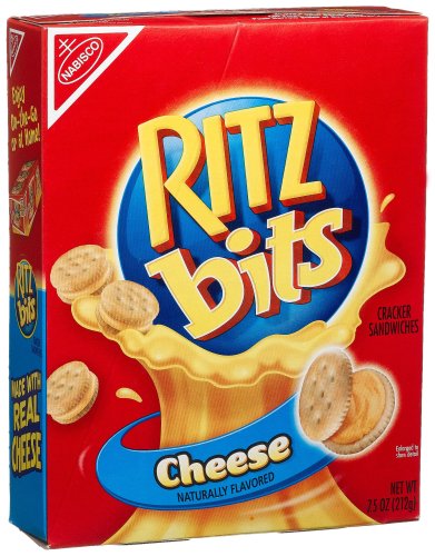 Ritz Bits Sandwich Crackers, Cheese, 9.5-Ounce Boxes (Pack of 6)
