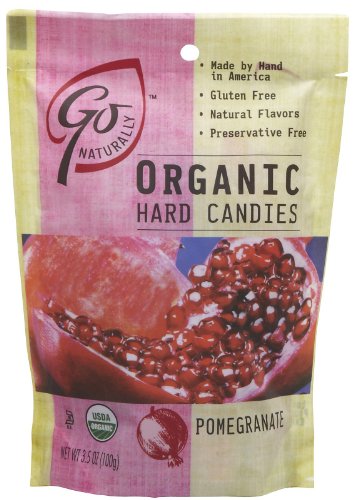 Go Naturally Organic Gluten Free Hard Candies Pomegranate -- 3.5 oz
