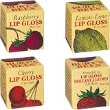 Burts Bees Lip Gloss - 8 Count Variety Pack (Strawberry, Cherry, Raspberry, Lemon/Lime)