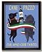 CANE PAZZO Bailey Dog Dancing Framed Art Print Picture