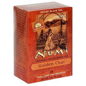 Numi Tea Golden Chai Spiced Assam Black Tea Teabags 100 Teabags by Numi