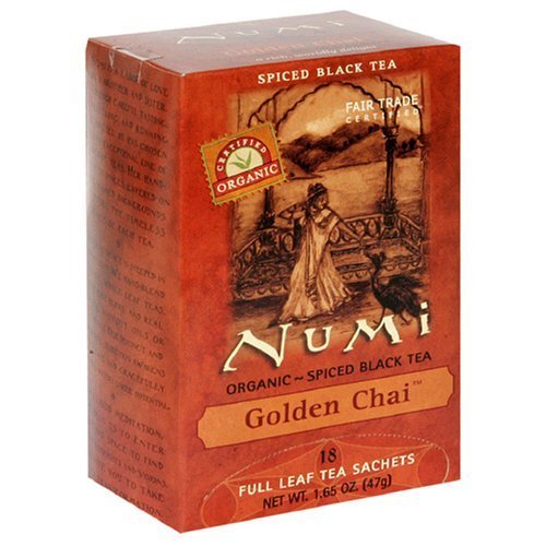 Numi Tea Golden Chai, Spiced Assam Black Tea, Teabags by Numi