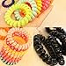 TR.OD Women's Telephone Line Design Hair Band Tie Rope Circle Ring Bracelet Random Colors Set of 5