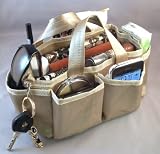 Lexie Gold Handbag Bag Purse Travel Cosmetic Make-Up Tote Organizer Insert Dimensions: 9″L x 4″H x 4″W