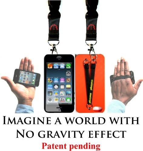 Iphone 5/5s Cases with Unique Duo Hand and Neck Straps - Textured Orange