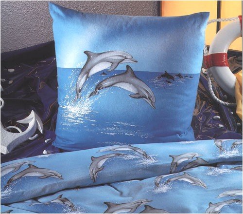 Delphin-Delfin - schöne Fein-Biber Bettwäsche