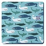 Kickee Pants Newborn Swaddling Receiving Blanket, Baby Boys-Glacier Whale, One Size