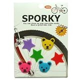 【SPORKY】自転車デコパーツ《BEAR＆STAR/くま＆スター》☆バイシクルアクセサリー通販☆