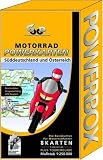 Motorrad Powerkarten Süddeutschland und Österreich 1 : 250 000. Powerbox: Plus Elsass / Vogesen. 8 laminierte Kartenblätter plus Tourerguide. GPS-tauglich