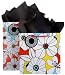 The Gift Wrap Company Constructive Floral High Gloss Small Square Gift Bag With Leath...