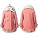 Vikoros Girls Winter Faux Wool Collar Coats Warm Jacket Long Outerwear Parka Overcoat