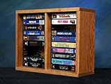 IMAGE OF Wood Shed Solid Oak DVD VHS Rack (Various Finishes) 210-1