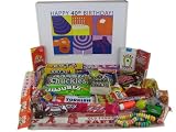40th Birthday Gift Basket Box of Retro Candy by Woodstock Candy On Sale
