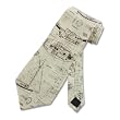 Men's Handmade Tie Ship Drawing Tan Silk Necktie