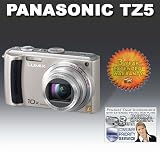 Panasonic Lumix DMC-TZ5A 9MP Digital Camera with 10x Wide Angle MEGA Optical Image Stabilized Zoom (Silver) + 3 Year Extended Warranty Covered By CPS