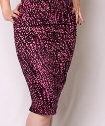 Switchblade Stiletto Fuchsia Leopard Print Skirt Small - XL