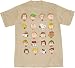 Peanuts Charlie Brown Regulars Character Faces Tan T-Shirt