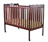 Dream On Me Classic 2 in 1 Convertible Stationary Side Crib, Cherry