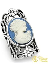 Women's Fashion Jewelry Ring, Premium Grade High Quality Stainless Steel Blue Synthetic Stone, by Classy Not Trashy&reg;