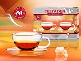 Glas Teetassen 2 er Set mit Untertassen 200ml im Geschenkkarton