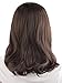 MapofBeauty 16 Inches / 40cm Synthetic Brown Medium Length Wigs Curly Wigs (Dark Brown)