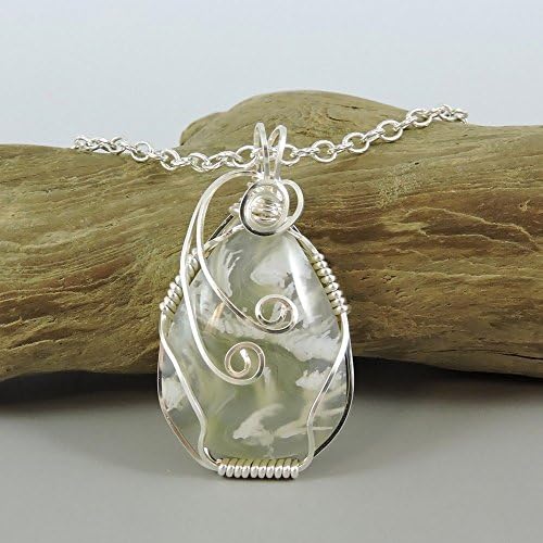 Wire Wrapped Ochoco Plume Agate Gemstone Necklace