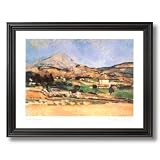 Paul Cezanne French Tuscan Landscape Home Decor Wall Picture Black Framed Art Print