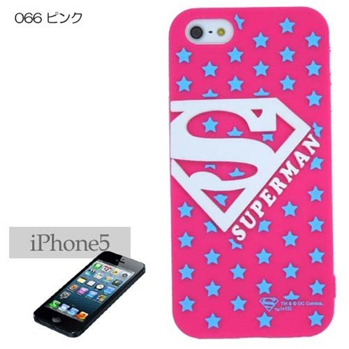 グルマンディーズ iPhone5 シリコンカバー PK スーパーマン SM-066