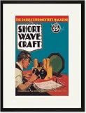 Black Framed/Matted Print 17x23, Short Wave Craft: How to Make the New All-Wave Receiver