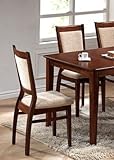 Set of 2 Contemporary Cherry Finish Dining Chairs
