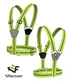 Flectson™ Reflective Vest/Belt Provides 360 Degree High Visibility for your Safety Outdoors: Running, Biking, Jogging etc.