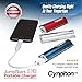 Portable Charger Power Bank USB Battery Pack For iPhone 6, 5, 5S, 5C, 4S, 4, Samsung S-Series - iPhone 6/5/4, Samsung Adapters w/USB Cable - Cynphon JumpStart JS-2400 (Navy Blue)