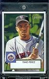 2001 Topps Heritage # 307 Timo Perez UER New York Mets Baseball Card - Mint Condition - Shipped In Protective ScrewDown Case!