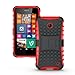 ElBolt TM 3 in 1 Bundle Nokia Lumia 635 / Nokia Lumia 630 Armor Grenade Stand Hard Gel Case -Red with Free Ultra-Sensitive Stylus Pen and Premium Screen Protector by ElBolt TM
