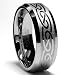 8MM Tungsten Ring with Laser Etched Celtic Design Sizes 8 to 13