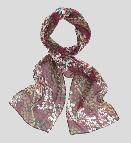 Pure Silk Spot Leaf Scarf