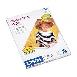 Epson Glossy Photo Paper, 8.5 x 11 Inches, 50 Sheets per Pack (S041649)