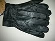 Mens Black Italian Leather Gloves Thinsulate Insulation Size MEDIUM
