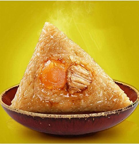 Chinese Special Snacks Food Jiaxi Zongzi Rice Dumplings 100g*5/Pack (Salty and Egg, 1 Pack)