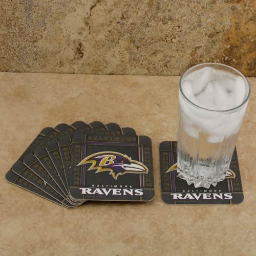 Baltimore Ravens 8-Pack Absorbent PaperKraft Coasters