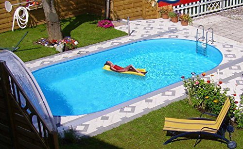 Miganeo® Stahlwandpool Styra Oval, Einbaupool, Pool verschiedene Größen