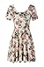 Jc.kube Womens short Sleeve Floral Skater Swing Casual Dress