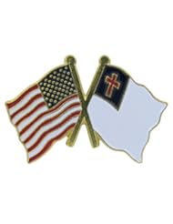 Lawn & Patio: US Flag Store Lapel Pin USA and Christian Flag - Online Stores Inc.