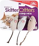 SmartyKat Skitter Critters Cat Toy Catnip Mice, 3 Pack